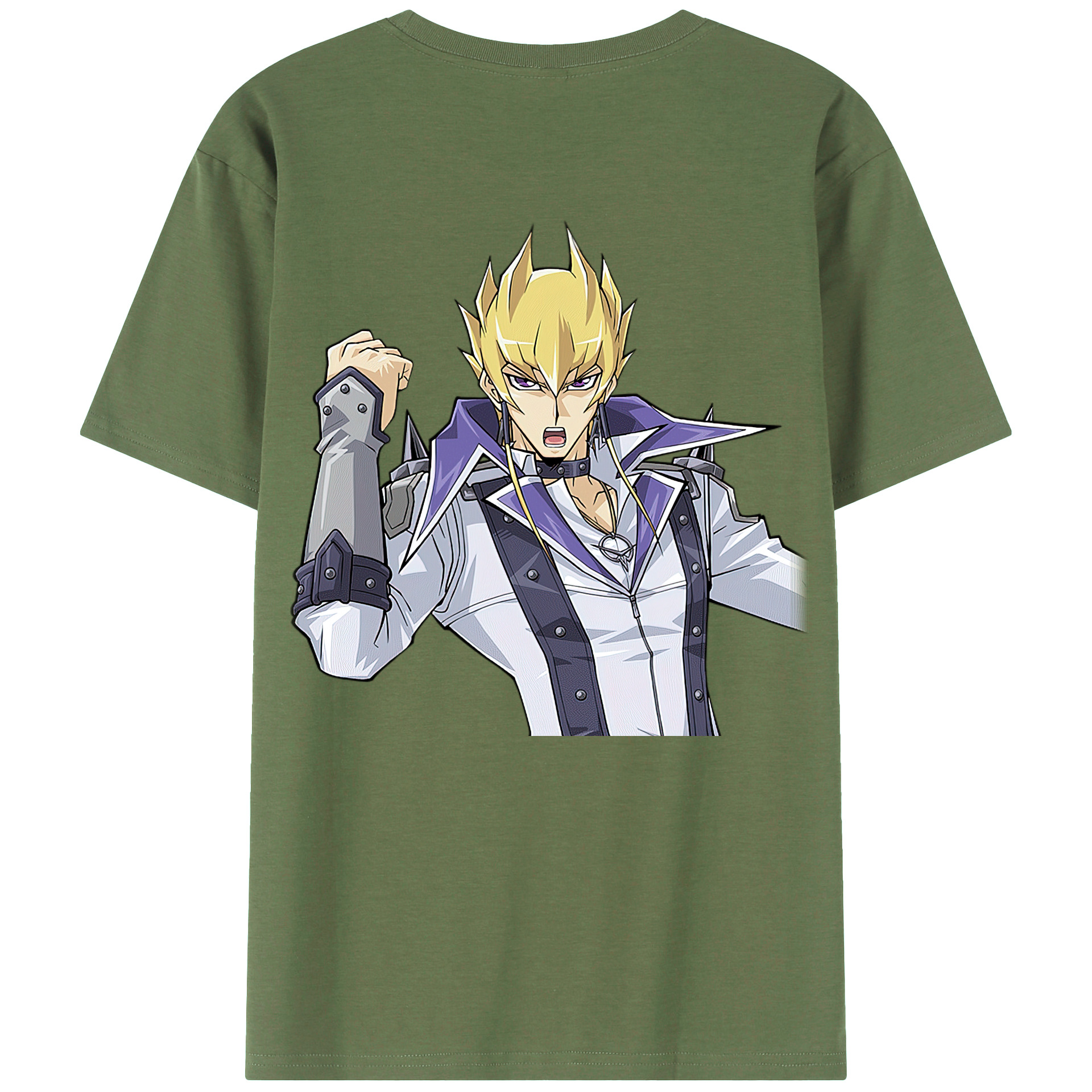 （画像用） 遊☆戯☆王 Yu-Gi-Oh! 綿100％ メンズ半袖Tシャツ（バックプリント） 通気性